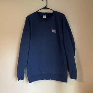 outdoor voices OV graphic sweatshirt navy small